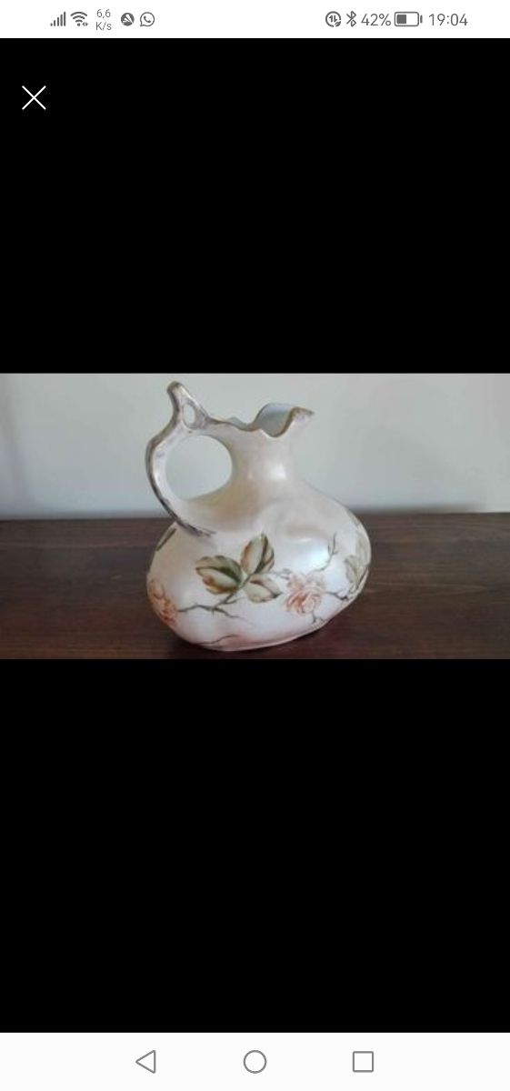 jarro de porcelana pintado à mão 