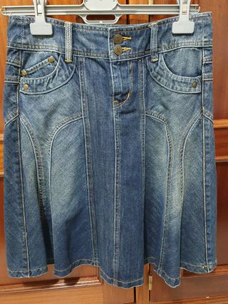 Falda vaquera, talla 36