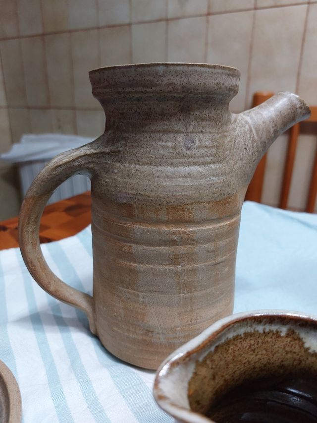 JUEGO DE CAFÉ DE BARRO