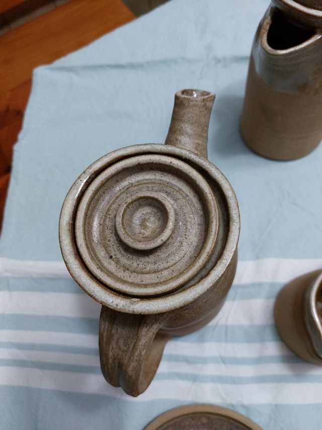 JUEGO DE CAFÉ DE BARRO