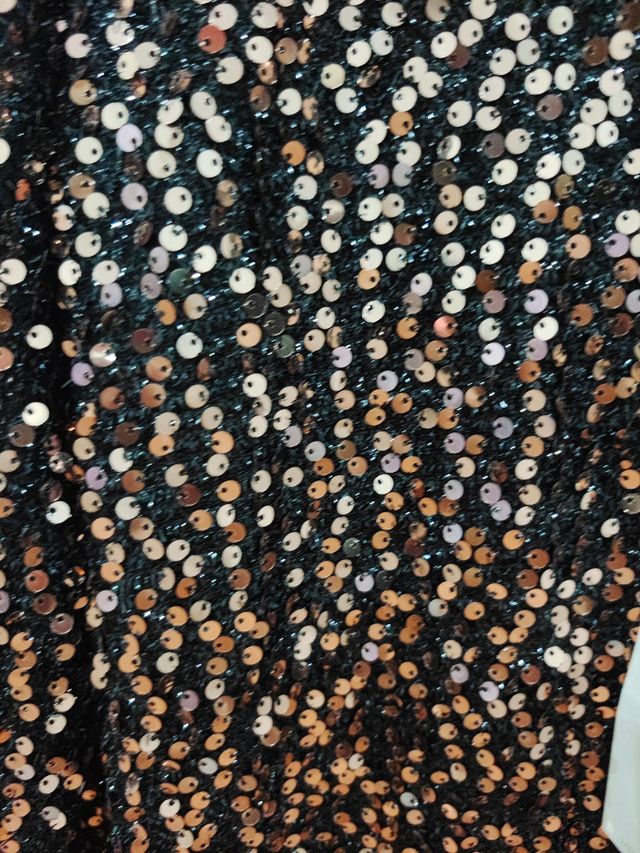 Abito con paillettes dorate taglia XS