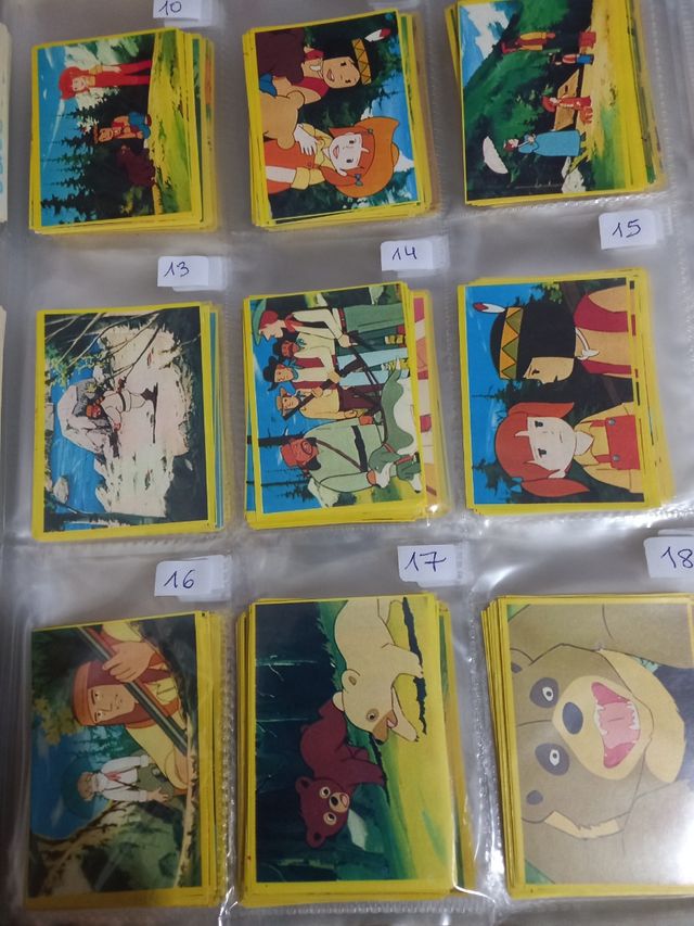 cromos Jacky el oso de talla- danone