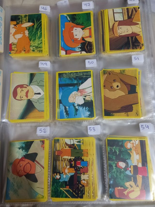 cromos Jacky el oso de talla- danone