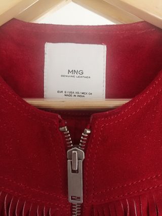 Cazadora piel Mango