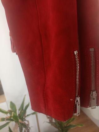 Cazadora piel Mango