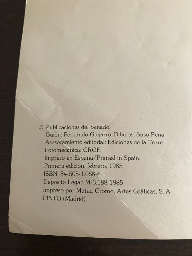 El Senado de España Cómic 1985