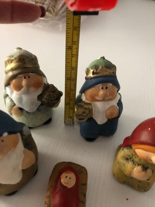 Piccolo presepe in ceramica 5 pezzi 