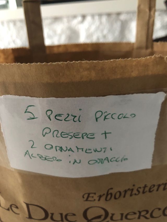 Piccolo presepe in ceramica 5 pezzi