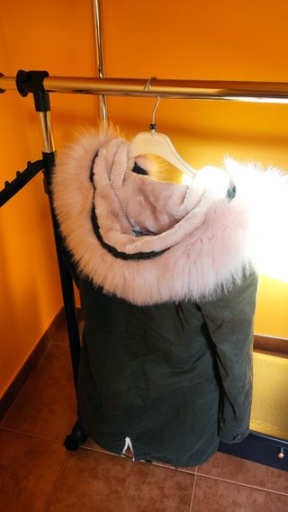 abrigo pelo rosa