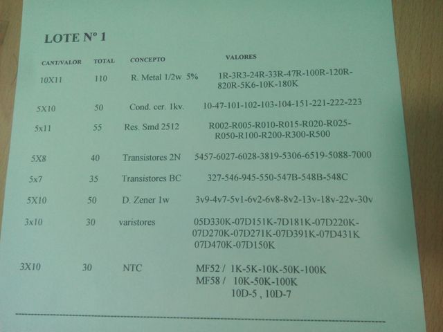 Lote de Componentes Electronicos , 400 unidades