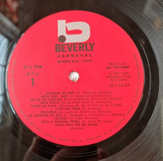 Carnaval banda Rio - Copa Disco vinil 33 rpm