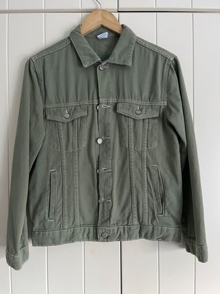 Cazadora vaquera verde militar/ caqui 