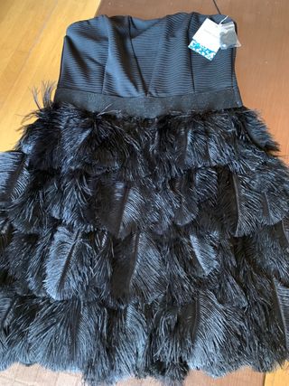Vestido Naf Naf plumas Nuevo