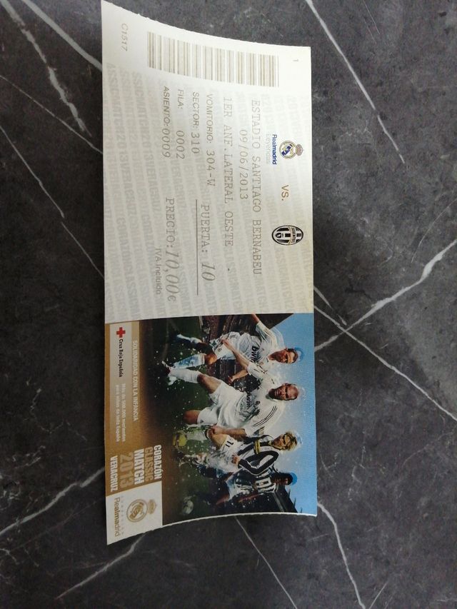 Entrada del año 2013 Real Madrid Classic match