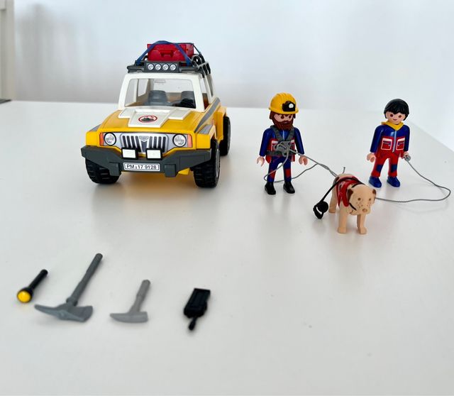 Playmobil 9128 + 6892 Rescate montaña Niños balsa