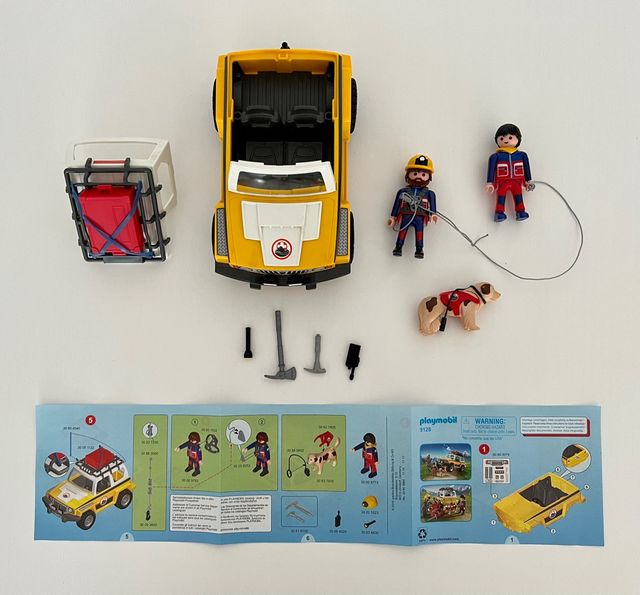 Playmobil 9128 + 6892 Rescate montaña Niños balsa