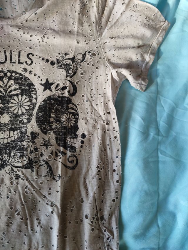 T-shirt imperial teschio bucata skulls