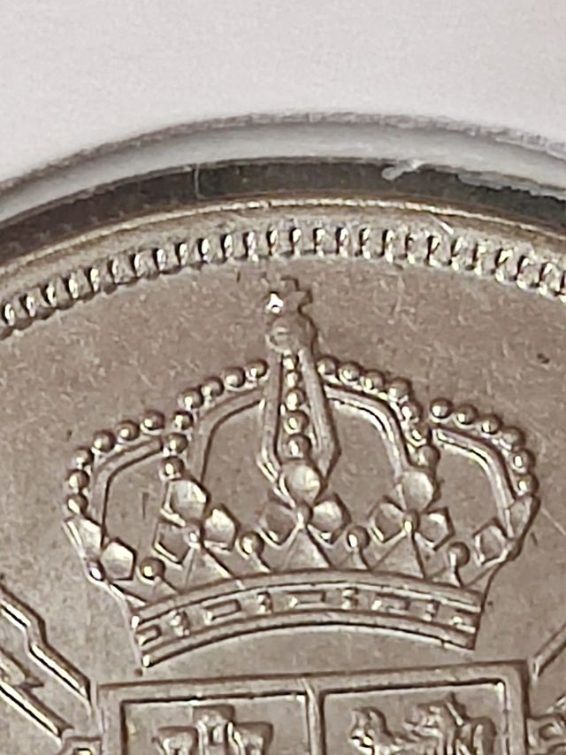 5 pesetas 1975 España, duro alemán.