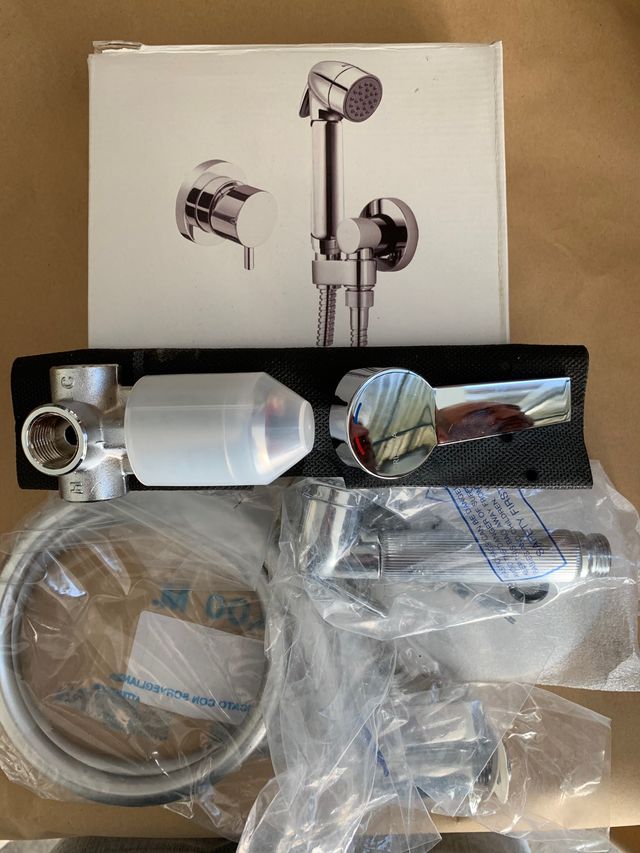 Conjunto kit bidé ducha monomando muro