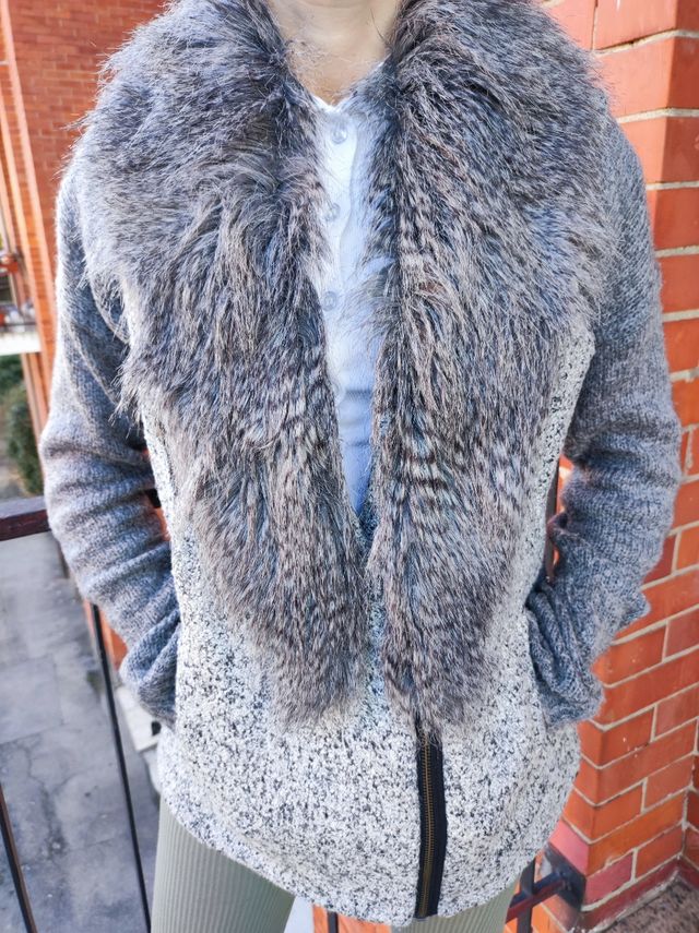 Elegante chaleco gris (talla M) Promod -