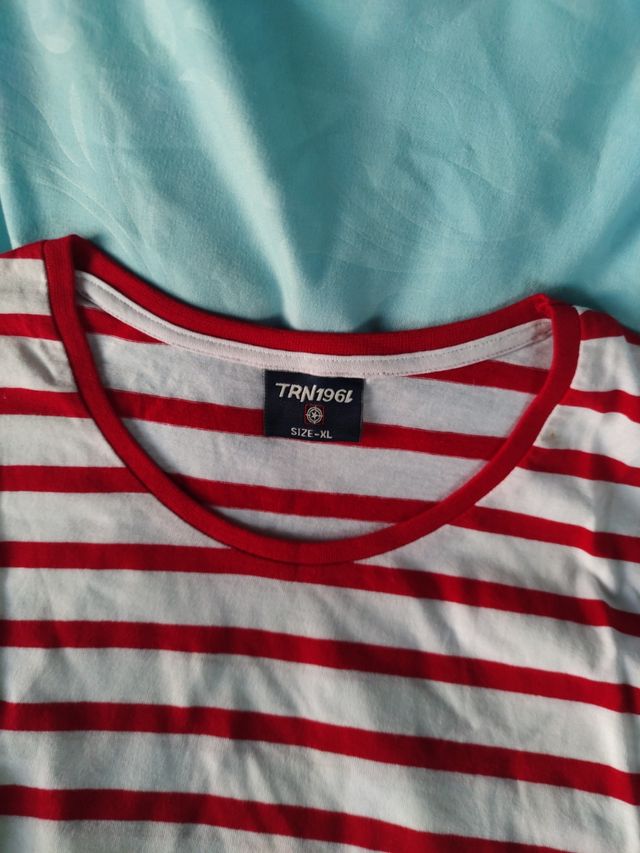 set 2 t-shirt a righe rosso e nero 