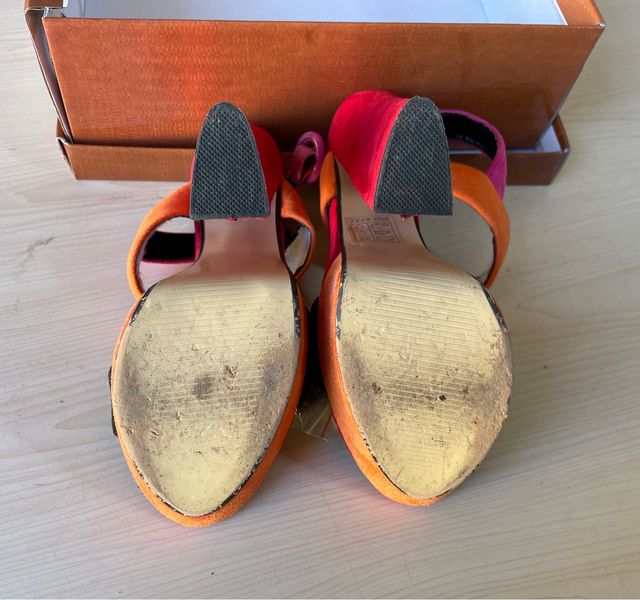 Sandali in camoscio tg 36 tacco 13,5