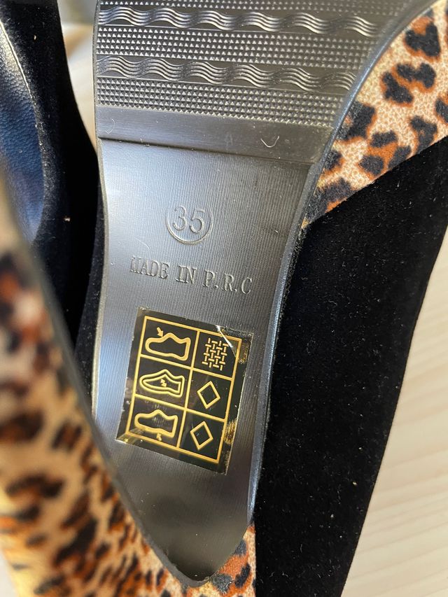 Scarpe tg 35 nera, tacco 12