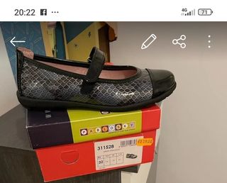 zapato piel niña