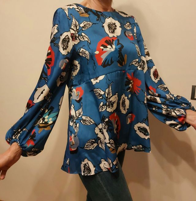 Blusa estampada satinada Amitie