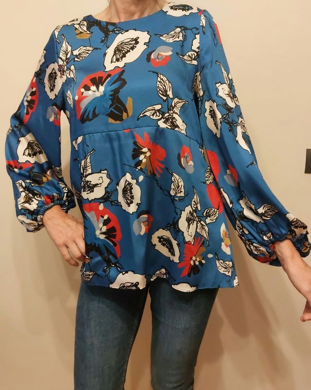 Blusa estampada satinada Amitie