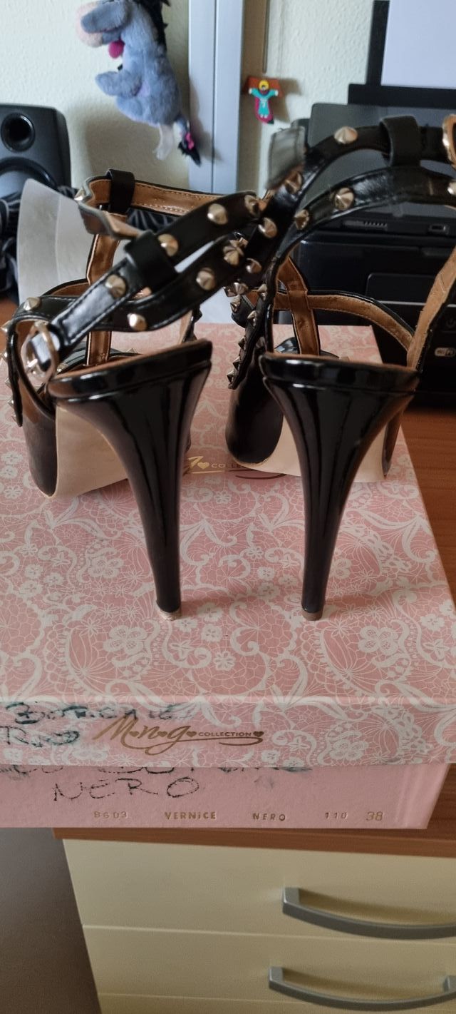 Scarpe donna tacco 12 nero mng collection 38