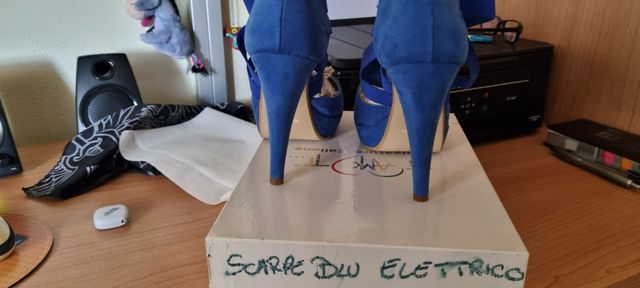 Scarpe donna tacco 12 blu ti amo collection 38