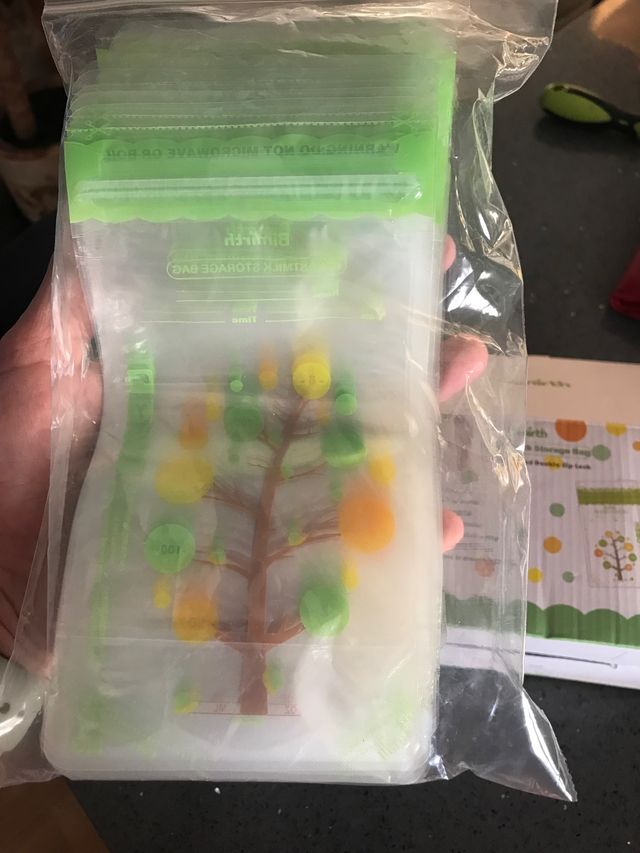 Bolsas almacenamiento leche materna