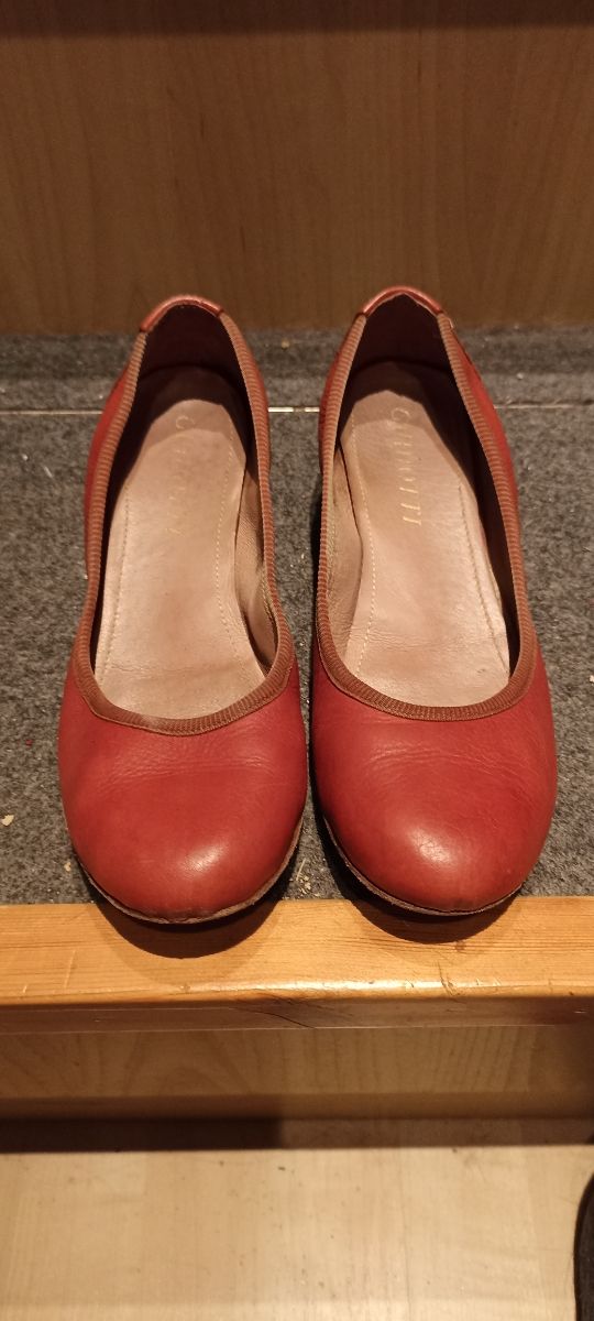 Ballerine rosse tg 38 in pelle.Usate pochissimo