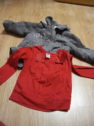 abrigo pana y camiseta