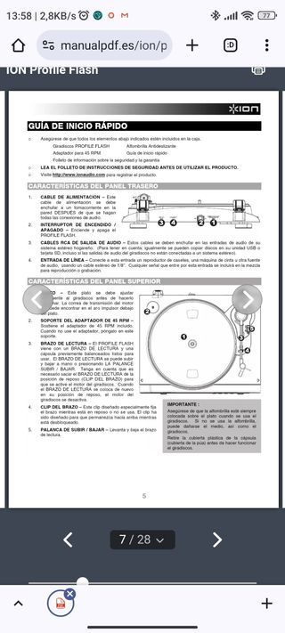 Tocadiscos Ion profile flash 