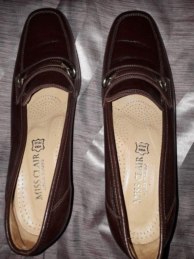 scarpe mocassini donna con tacco rialzato marroni