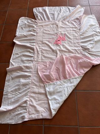 Colcha edredón cuna,color rosa  para niña