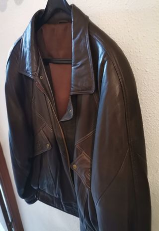 Chaqueta de cuero auténtico