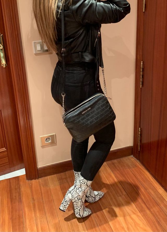 Botines tacón estampados