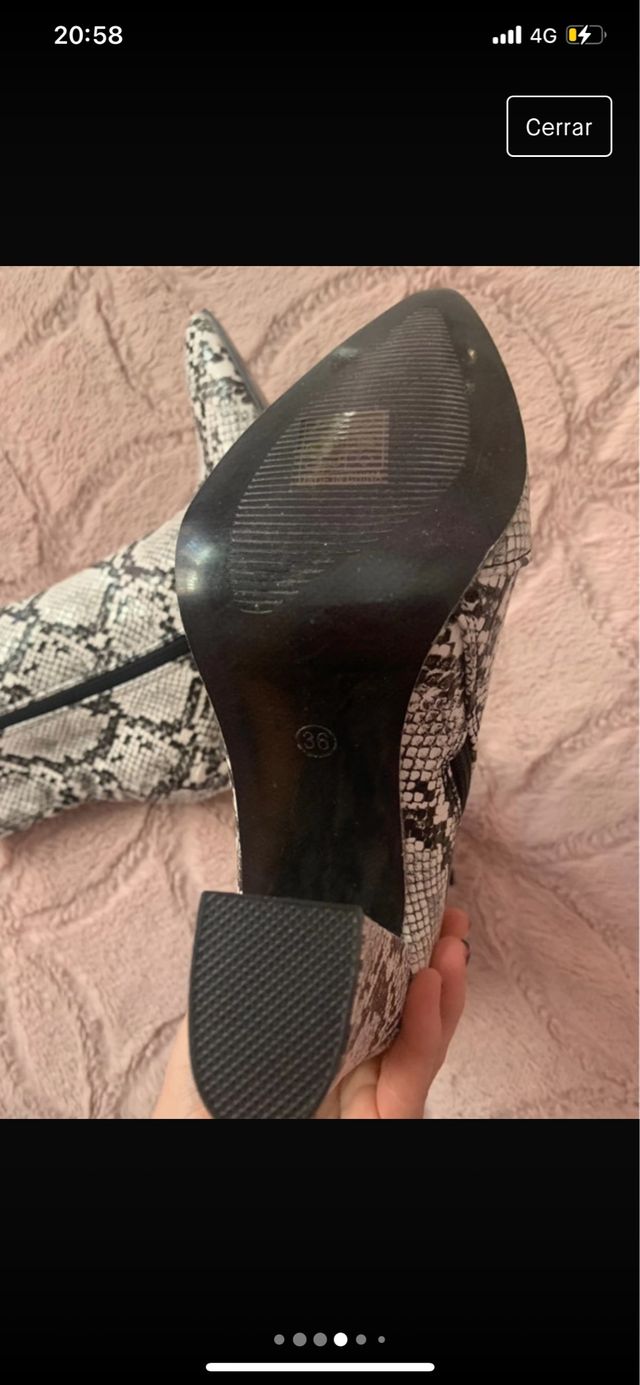 Botines tacón estampados