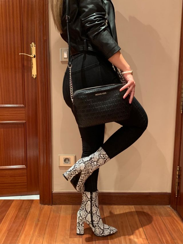 Botines tacón estampados