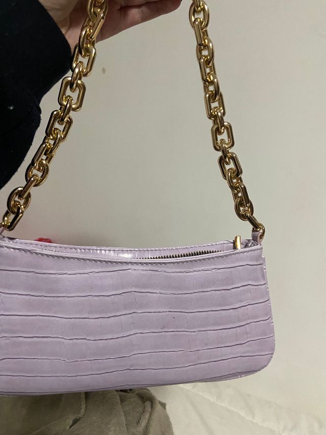 Bolso Lila cadena dorada