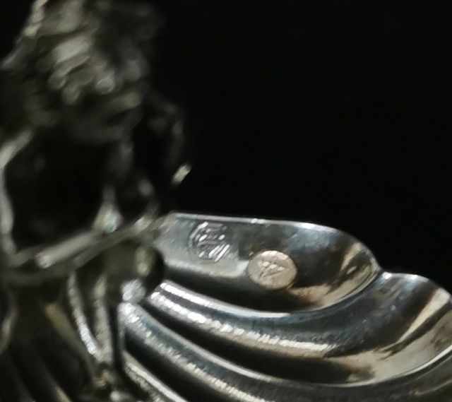 SALERO DE PELLIZCO Y CUCHARA DE PLATA 925 - PEDRO