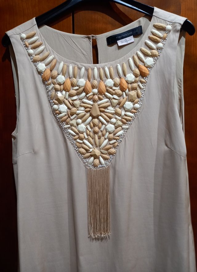 vestito elegante Nenette rosa cipria taglia 44