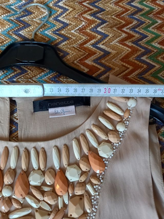 vestito elegante Nenette rosa cipria taglia 44