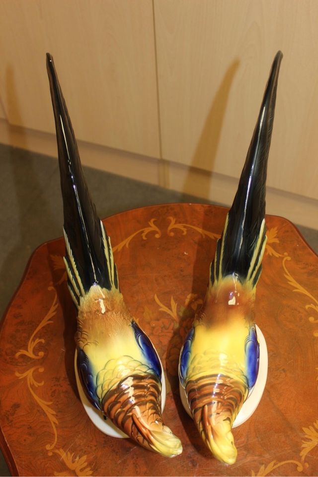 Un par de faisanes de porcelana   Katzhütte