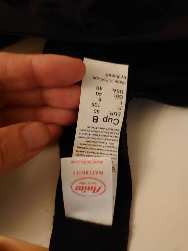 sujetador lactancia anita 90 b negro