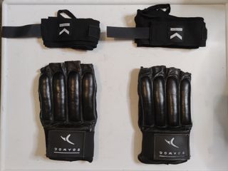 ✅ GUANTILLAS Y MUÑEQUERA DOMYOS DECATHLON