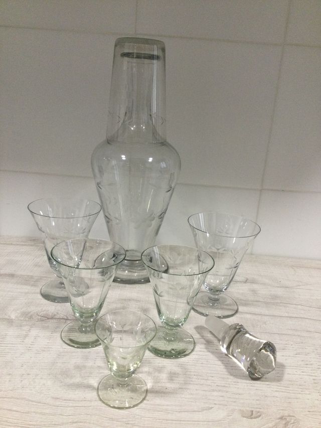 Juego cristal vintage.